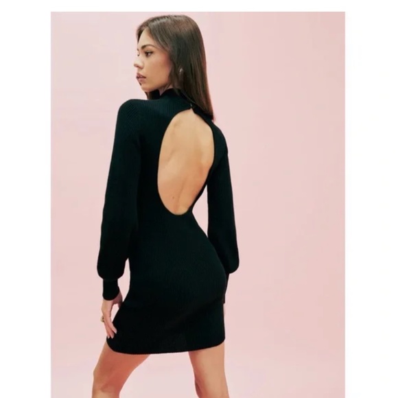 Reformation Dee Cashmere Sweater Mini Dress Size S - Picture 8 of 9